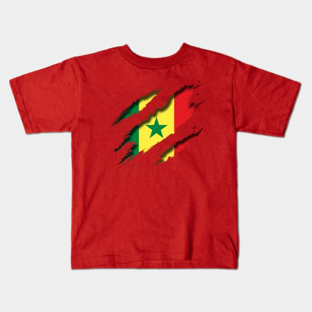 Senegal Shredding Kids T-Shirt by blackcheetah